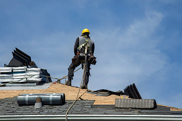 Professional Roof Replacement technician working in Red Rock, OK